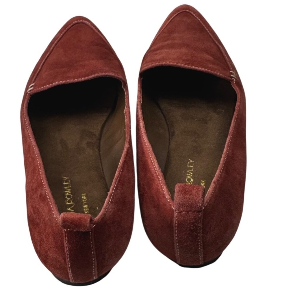 Cynthia Rowley Nash Loafers Womens 8 Paprika Suede Pointed Toe Flats W25433 Work - Picture 5 of 12